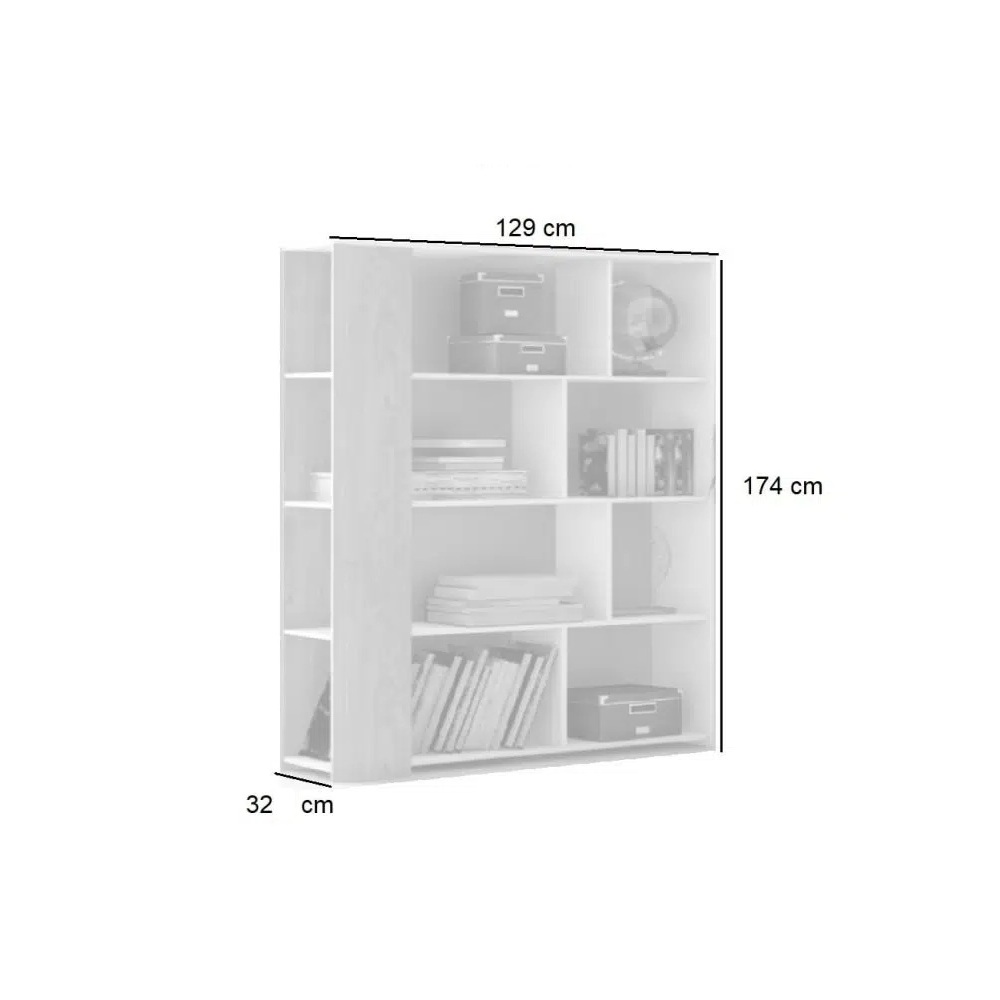 ESTANTE LIBRERO ABIERTO KATIA 4 NIVELES BLANCO Y DUNA RYR MUEBLES - 3