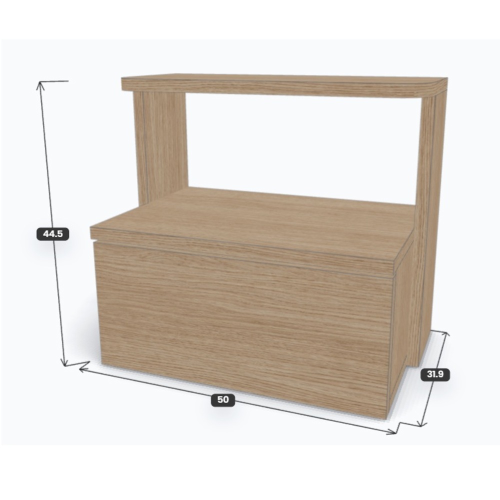 VELADOR MINIMALISTA FLOTANTE PAULA NÓRDICO ROBLE RYR MUEBLES - 3