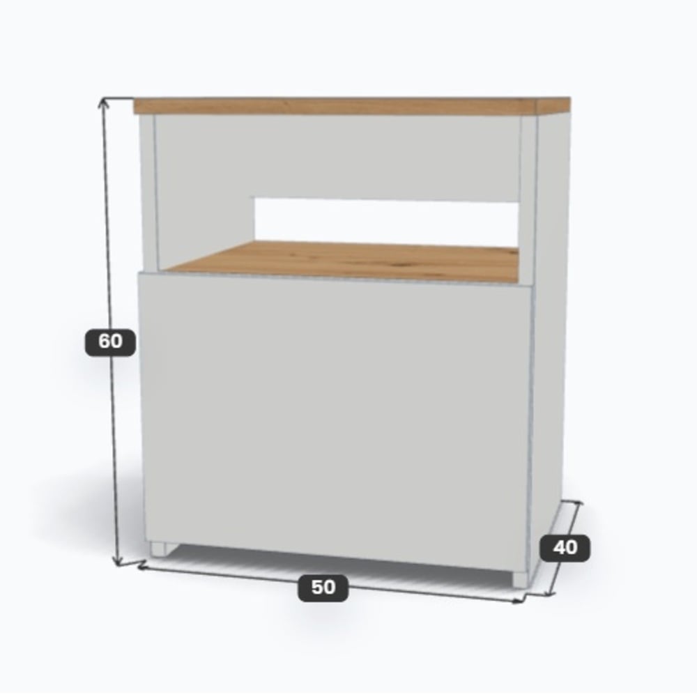 VELADOR MODERNO LUCIANA 1 PUERTA BLANCO Y DUNA RYR MUEBLES - 2