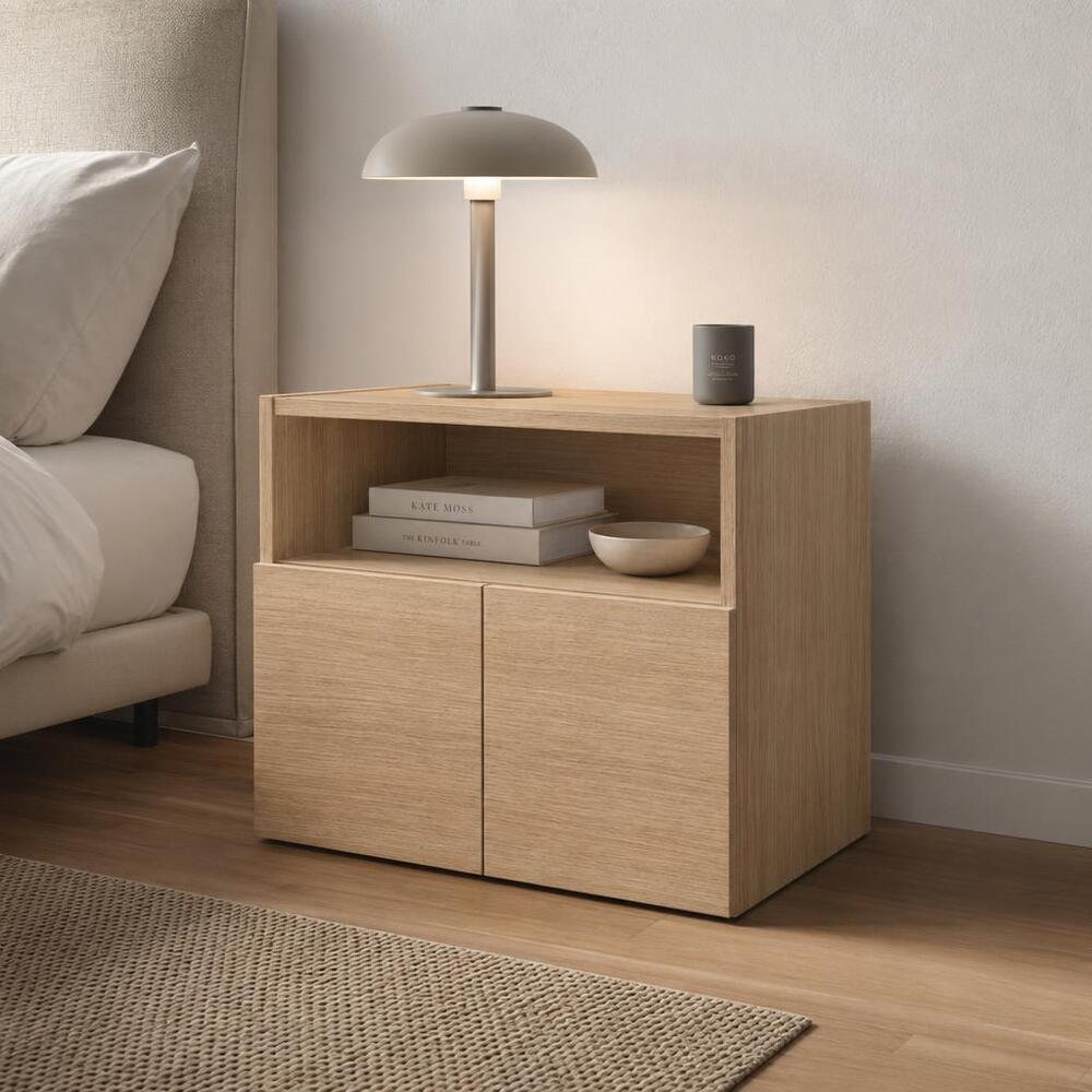 VELADOR MODERNO NÓRDICO ALLISON 2 PUERTAS ROBLE RYR MUEBLES - 1