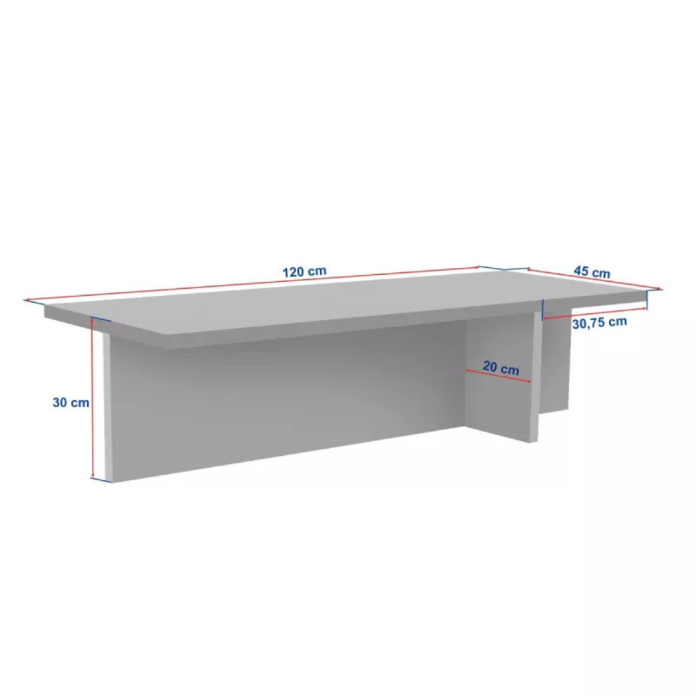 MESA DE CENTRO MODERNA HACHI MARRÓN RYR MUEBLES - 4