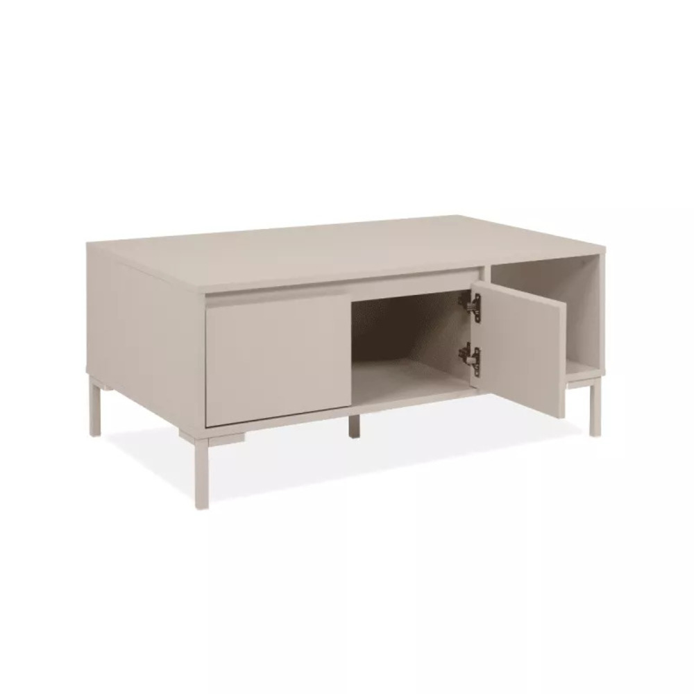 MESA DE CENTRO MODERNA BARILARI 2 CAJONES CAPRI RYR MUEBLES - 3