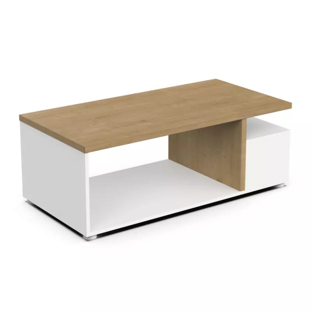 MESA DE CENTRO MODERNA LUVI BLANCO Y DUNA RYR MUEBLES - 2