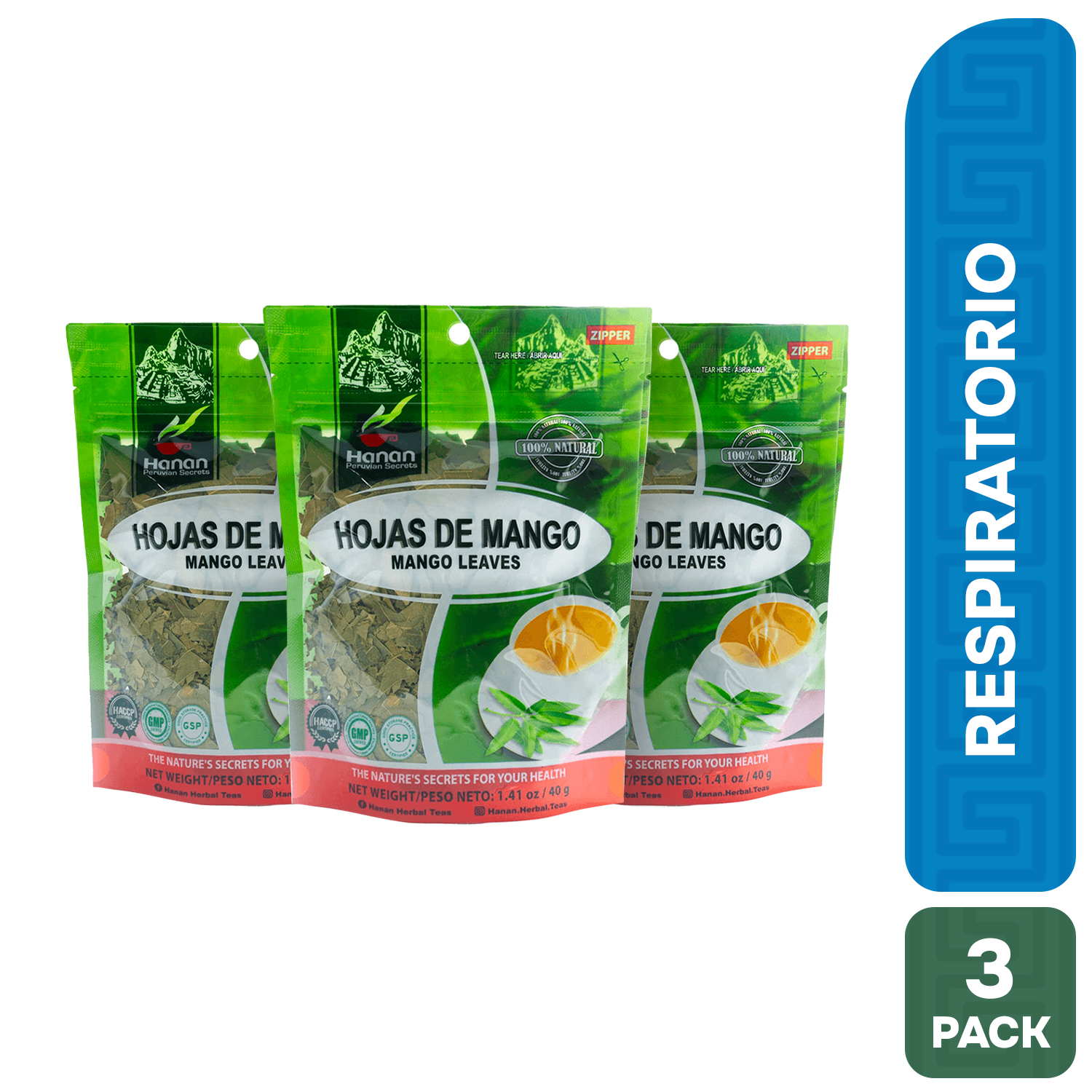 INFUSIÓN HOJAS DE MANGO HANAN TRIPACK 40 GR - 1