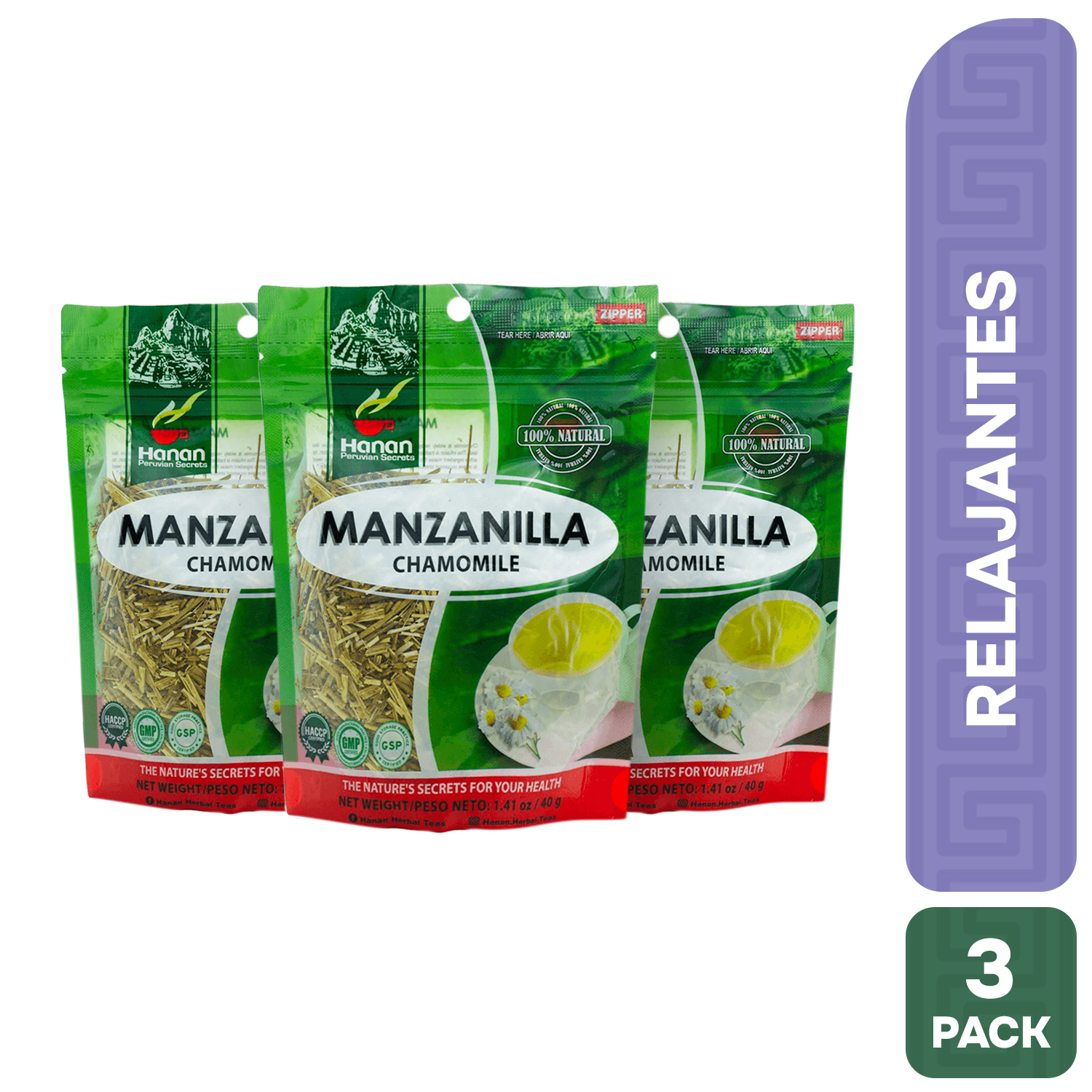 INFUSIÓN MANZANILLA HANAN TRIPACK 40 GR - 1