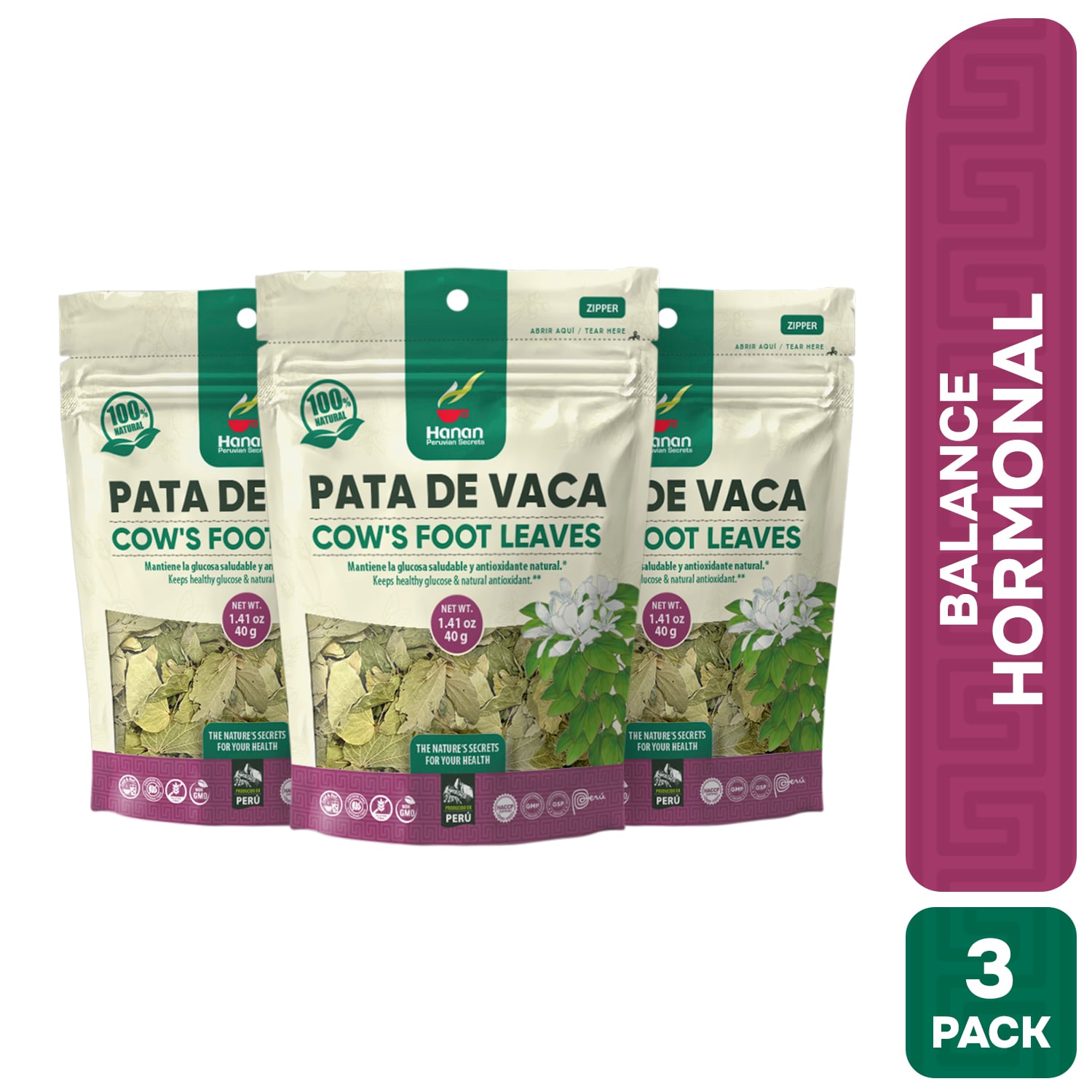 INFUSIÓN PATA DE VACA HANAN TRIPACK 40 GR - 1