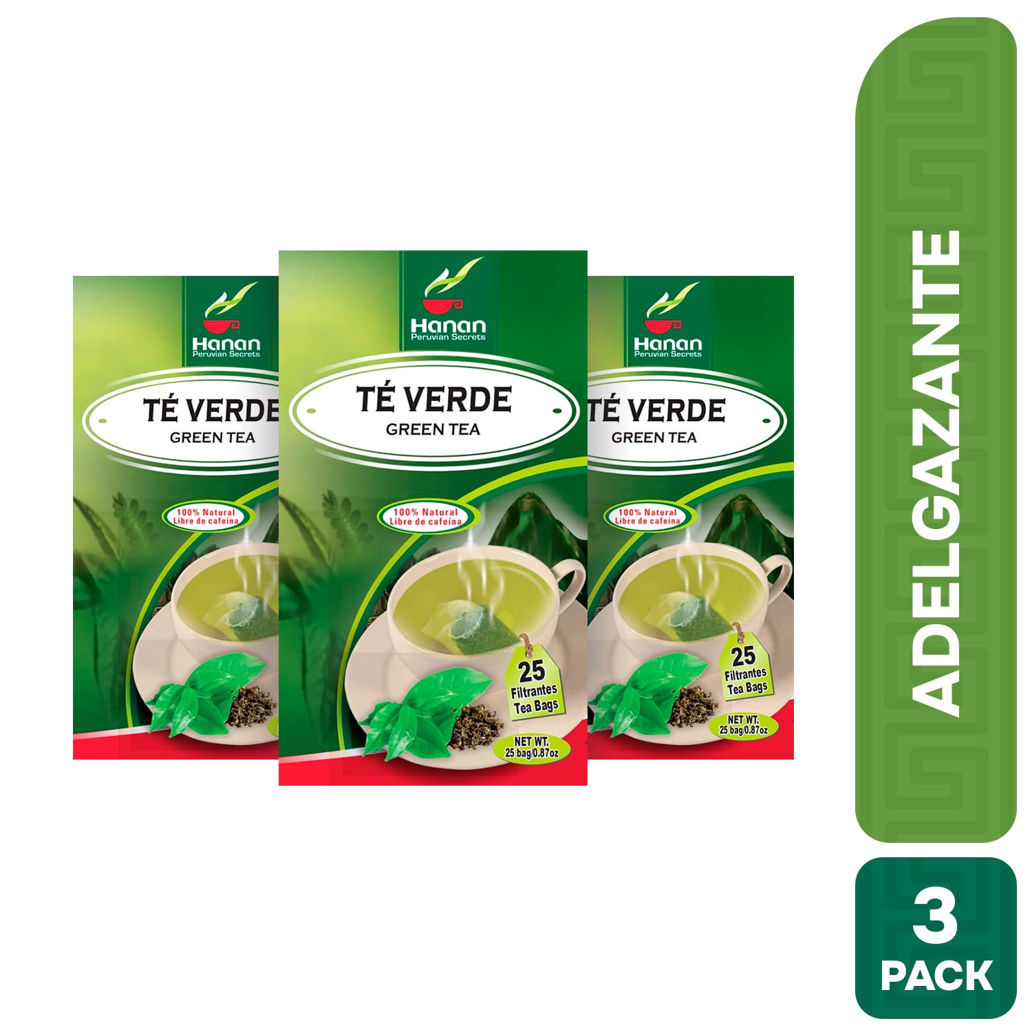 FILTRANTE TÉ VERDE HANAN TRIPACK 25 UND - 1