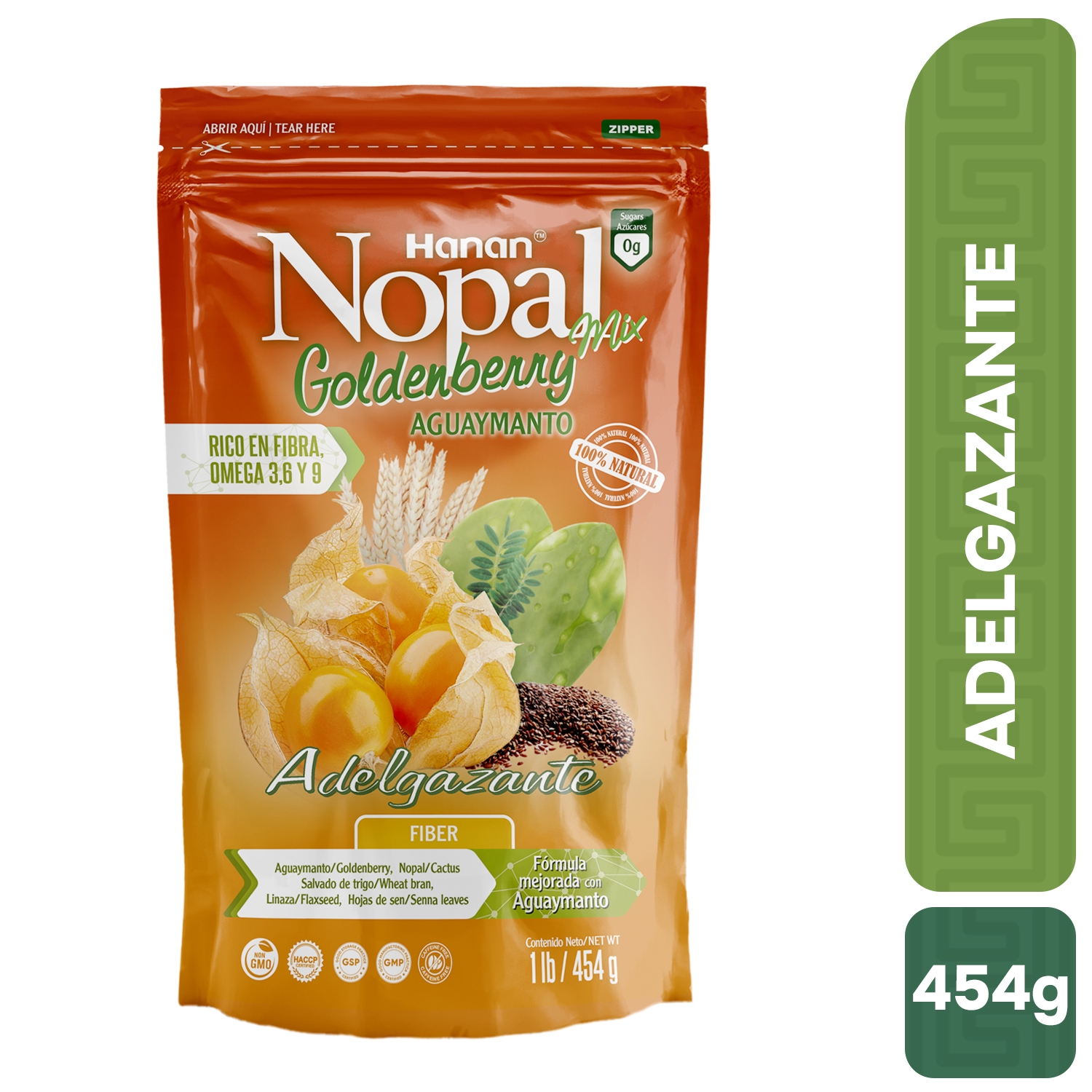 ADELGAZANTE HANAN NOPAL MIX AGUAYMANTO 454 GR - 1