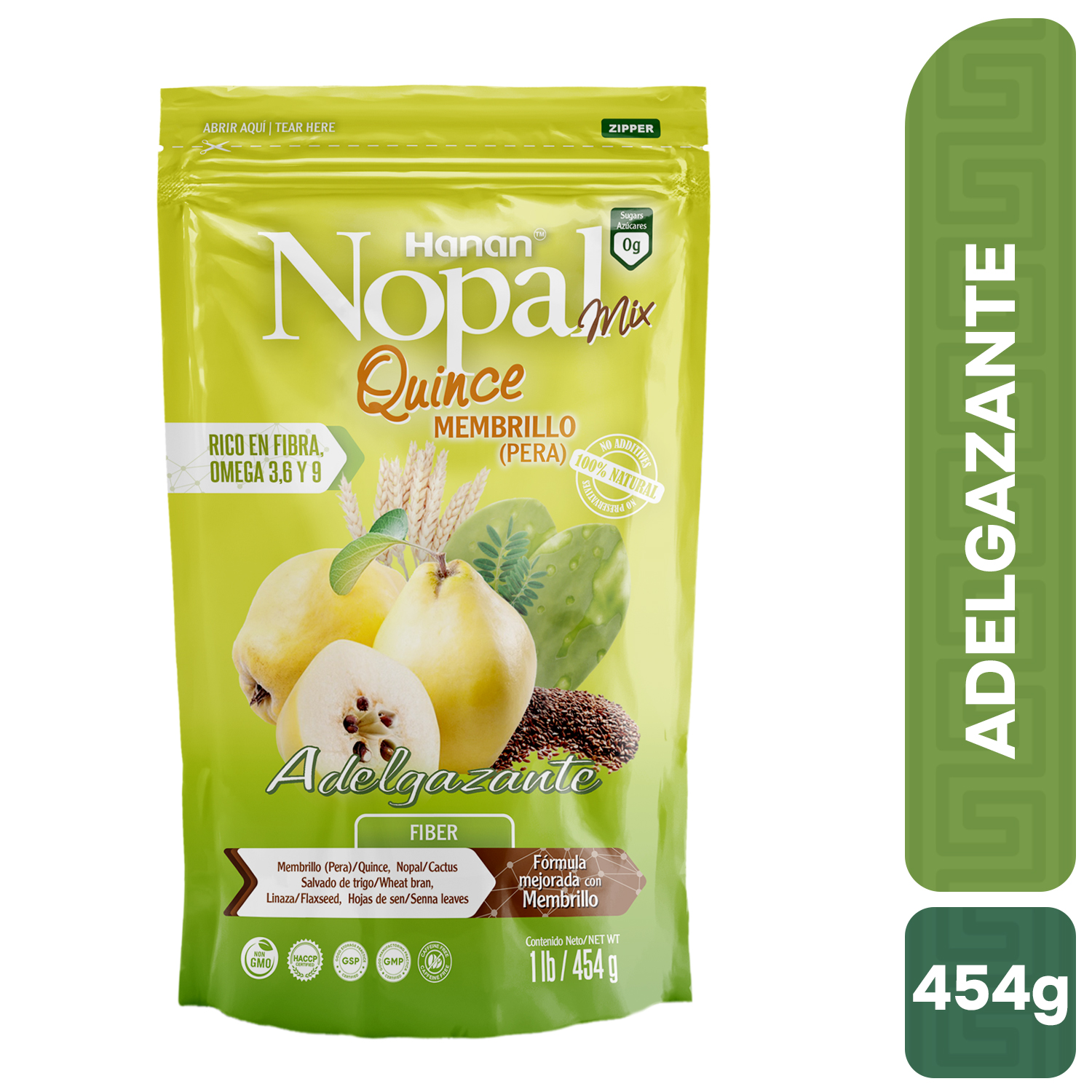 ADELGAZANTE HANAN NOPAL MIX MEMBRILLO 454 GR - 1