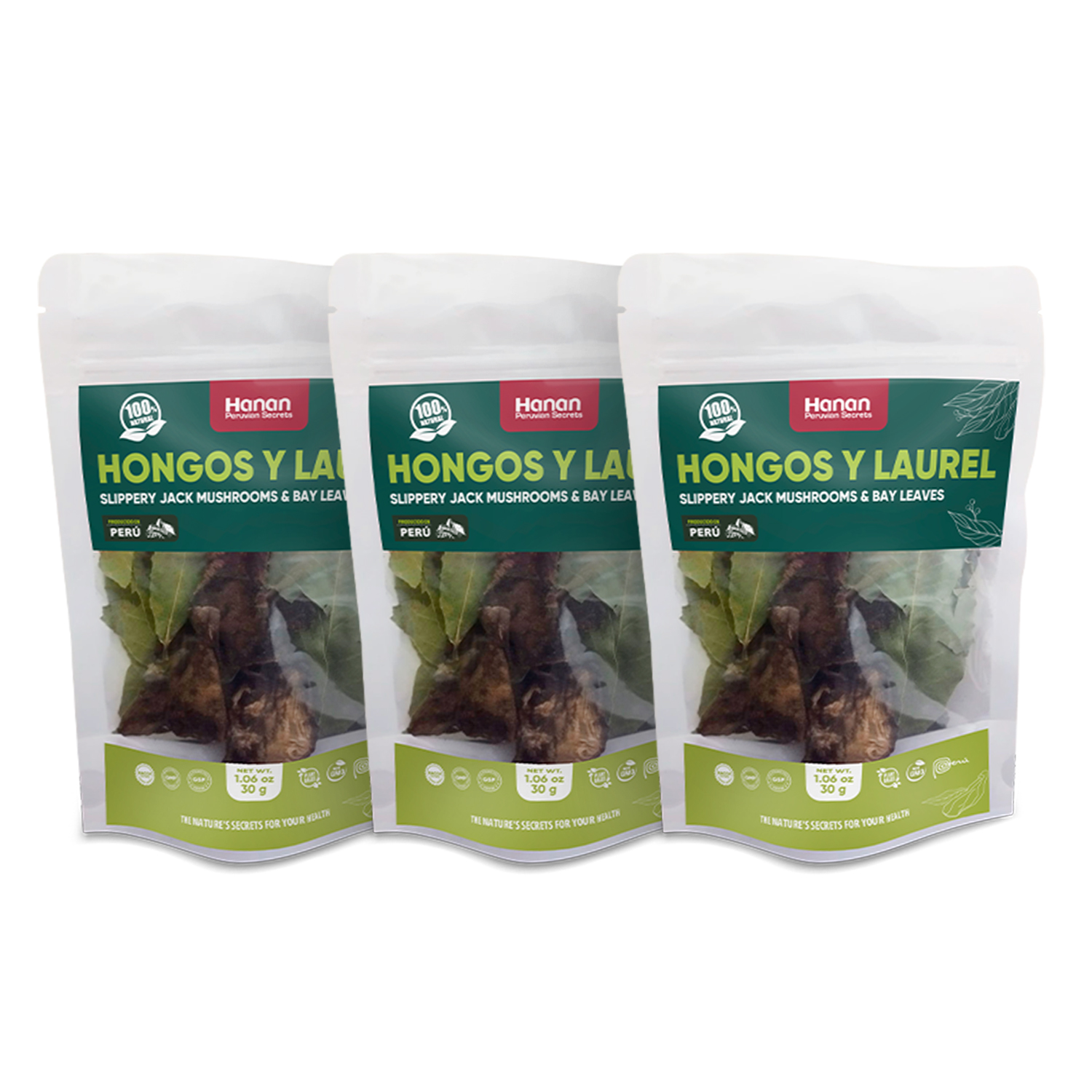 HONGOS Y LAUREL HANAN TRIPACK 30 GR - 1