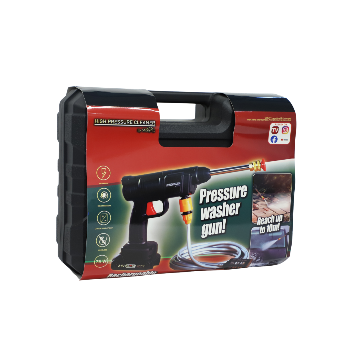 QUALITY PRODUCTS HIDROLAVADORA PORTÁTIL HIGH PRESSURE CLEANER BY STARLYF LAVADO A PRESIÓN 501423 - 4