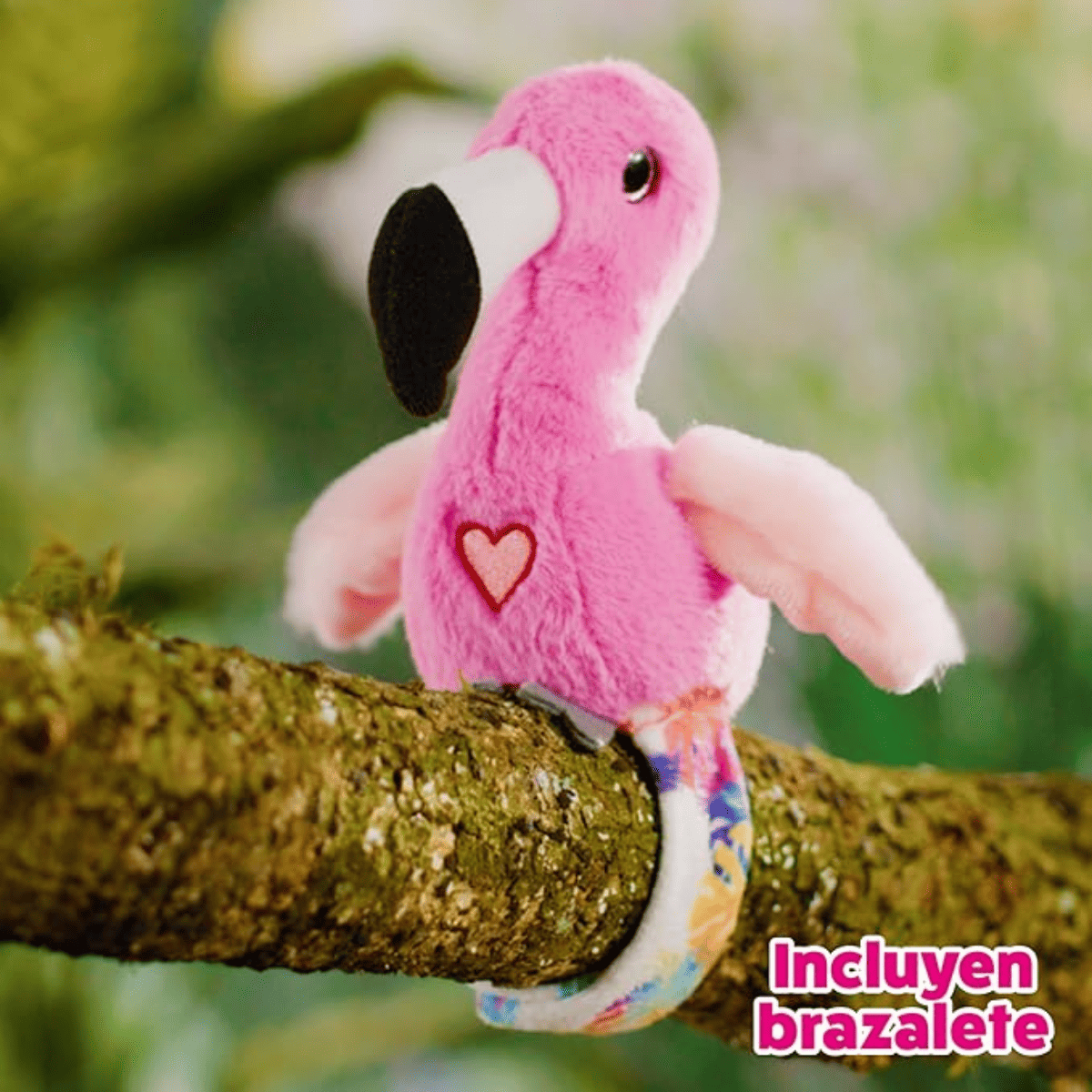 PÁJAROS INTERACTIVO CON MUÑEQUERA REPITEN ALETEAN Y CANTAN - HAPPY YAPPERS FLAMINGO - 2