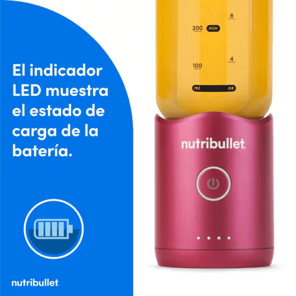 EXTRACTOR DE NUTRIENTES PORTÁTIL NUTRIBULLET FLEX 650 ML FUCSIA - 3
