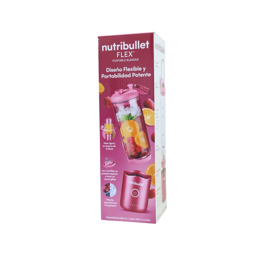 EXTRACTOR DE NUTRIENTES PORTÁTIL NUTRIBULLET FLEX 650 ML FUCSIA - 4