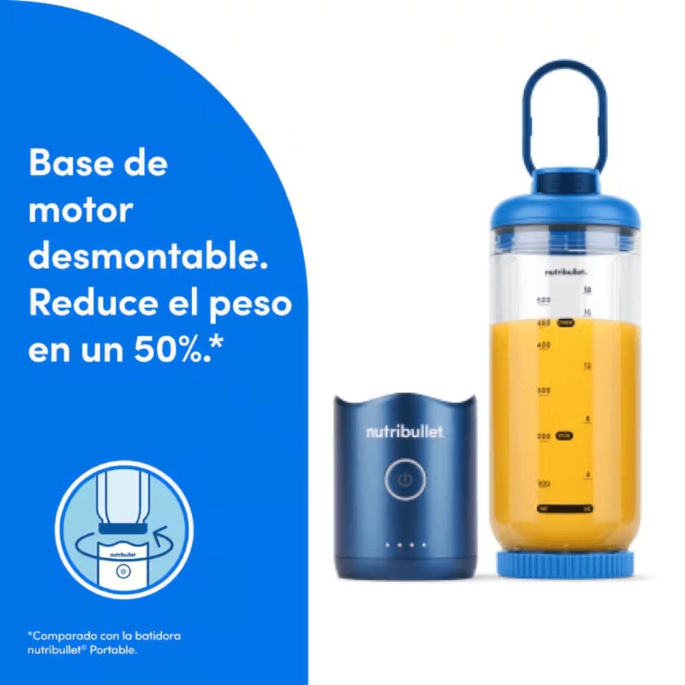 EXTACTOR DE NUTRIENTES PORTÁTIL NUTRIBULLET FLEX 650 ML AZUL - 2