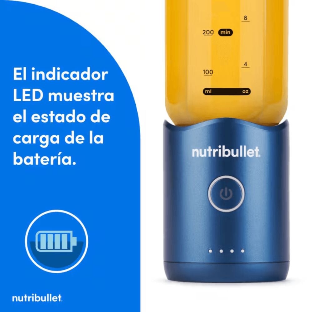 EXTACTOR DE NUTRIENTES PORTÁTIL NUTRIBULLET FLEX 650 ML AZUL - 3