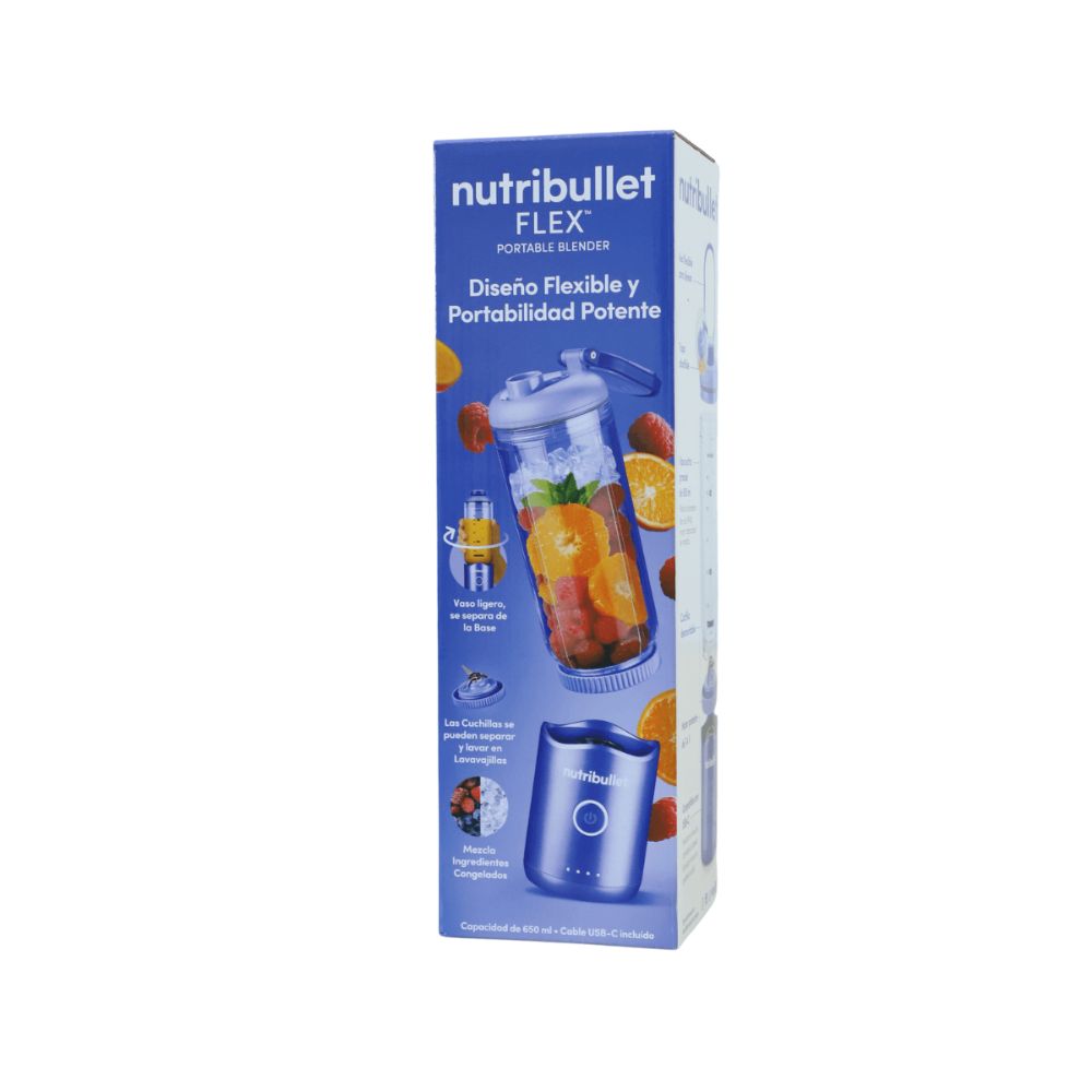 EXTACTOR DE NUTRIENTES PORTÁTIL NUTRIBULLET FLEX 650 ML AZUL - 5