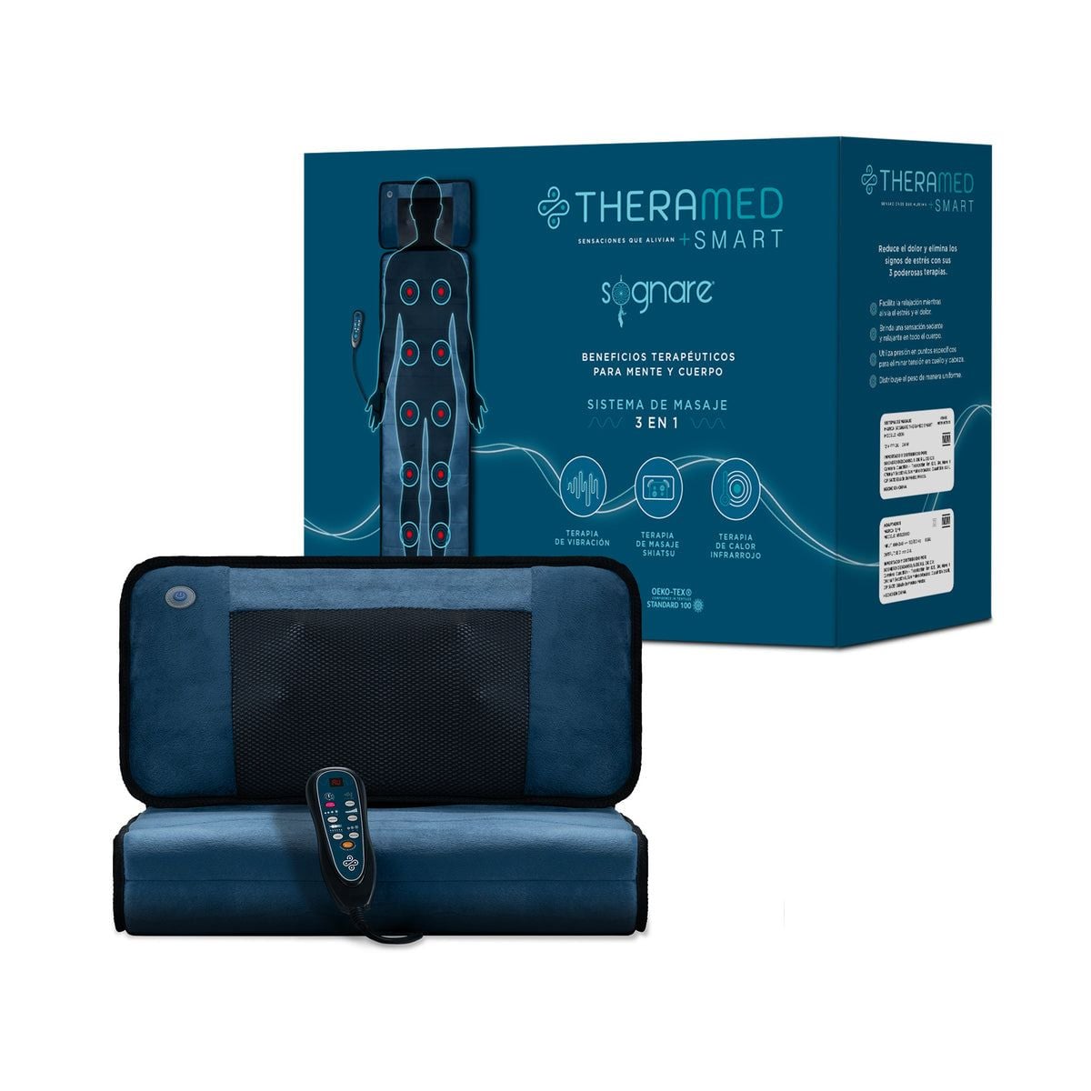 MASAJEADOR SHIATSU PARA CUERPO COMPLETO SOGNARE THERAMED SMART - 1