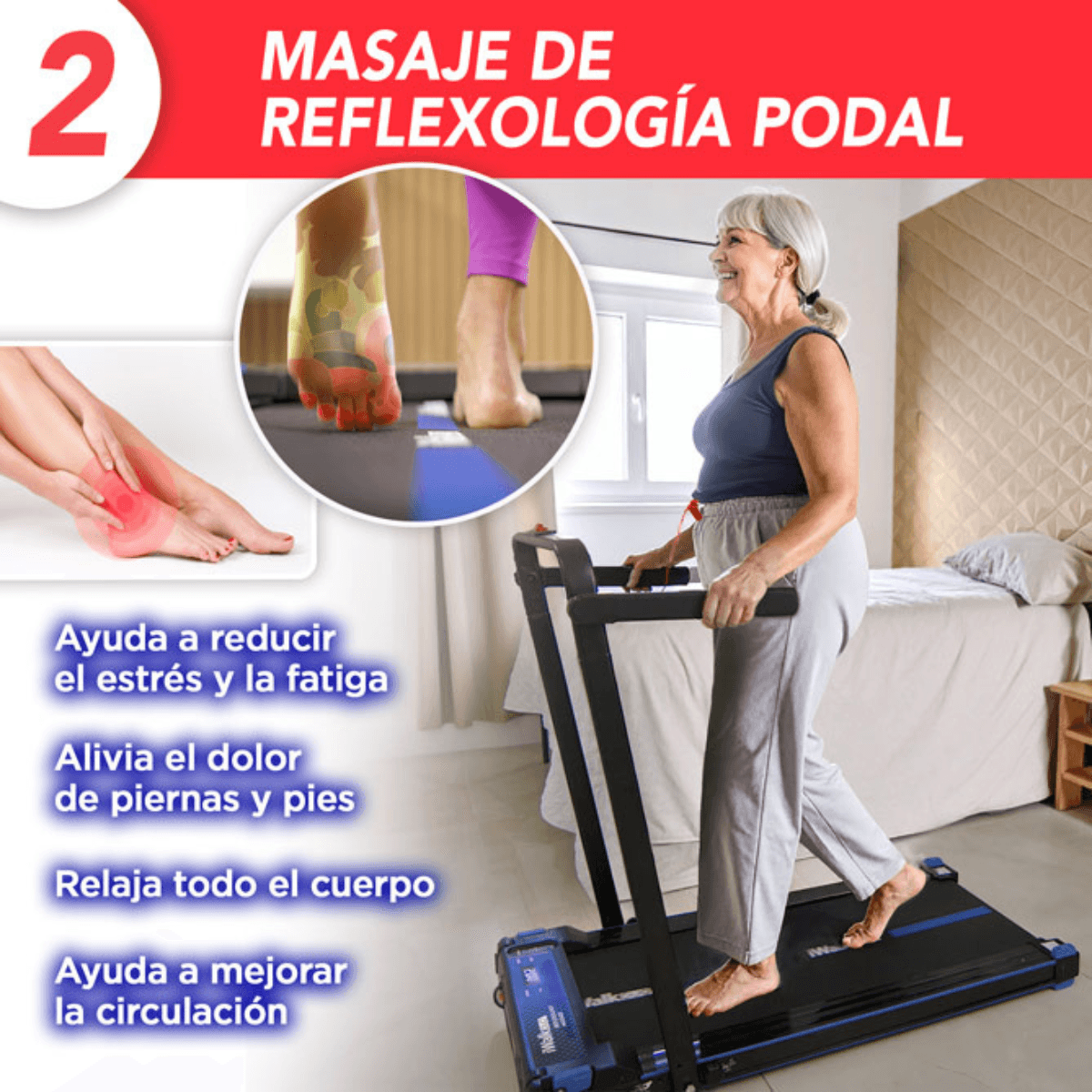CAMINADORA PLEGABLE 2 EN 1 CON FUNCIÓN DE REFLEXOLOGÍA I WALK DUO - 5