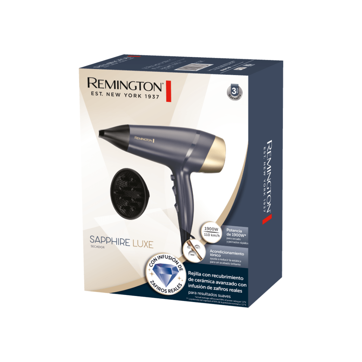 SECADORA DE CABELLO REMINGTON SAPPHIRE LUXE D5805 - 4