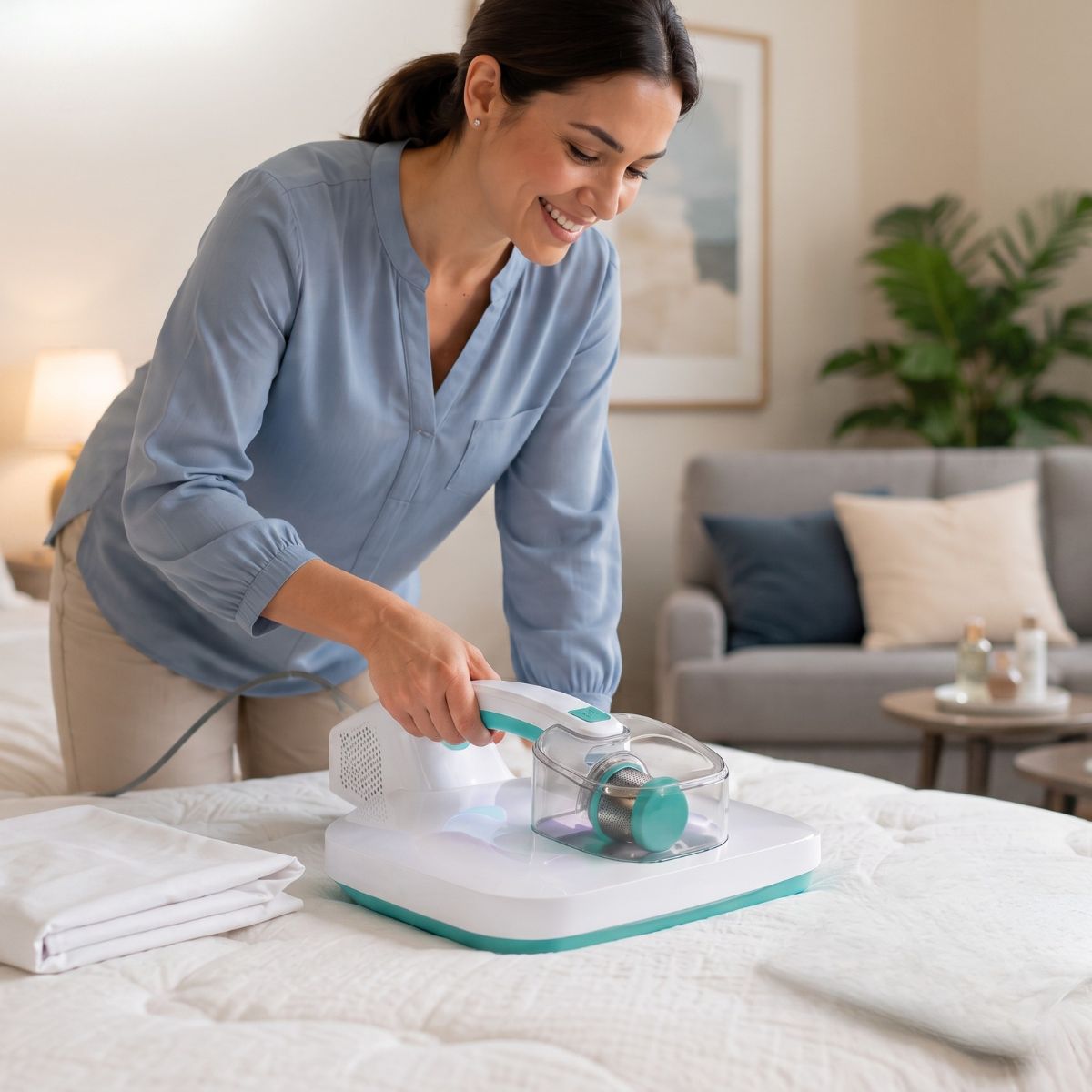 Aspiradora de Colchón Mattress Maid luz UV 500W blanco - 2