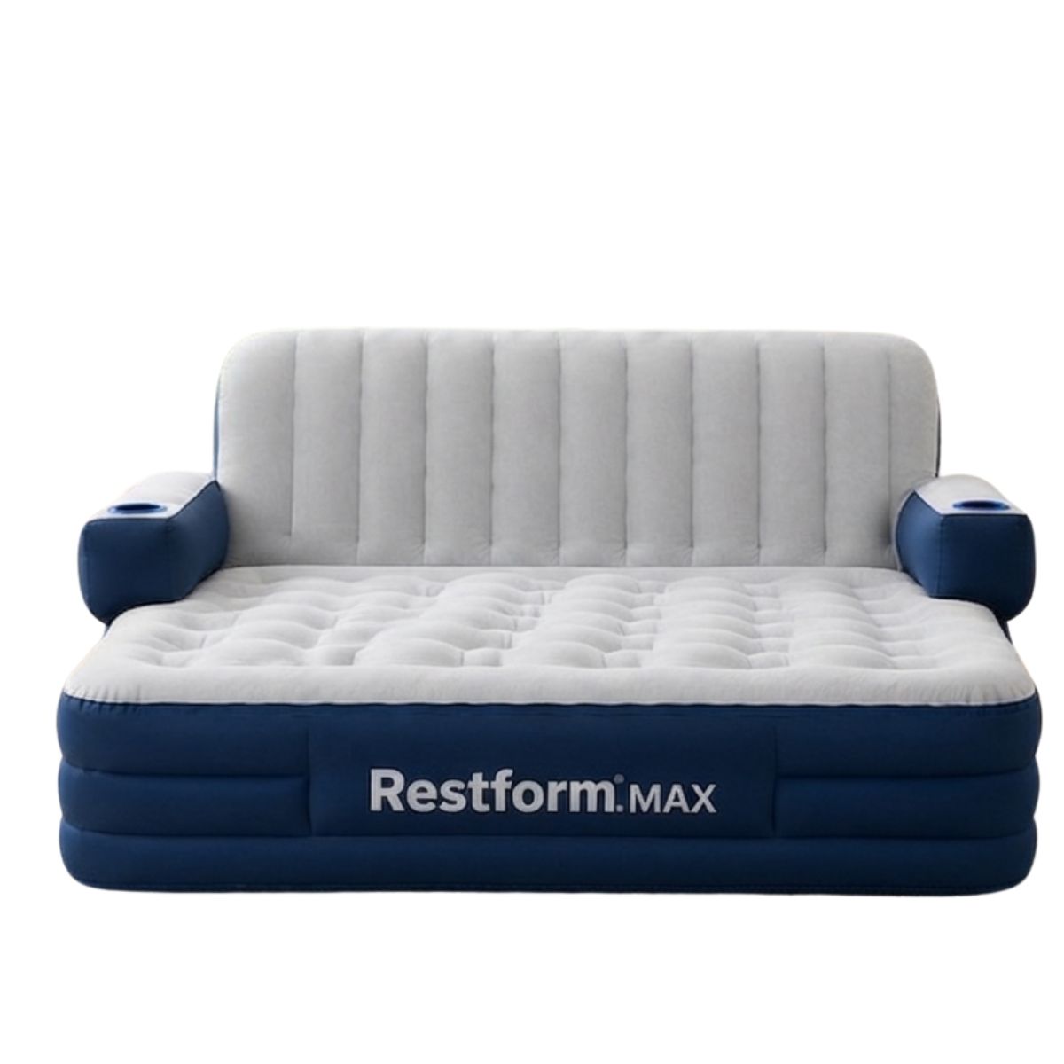 CAMA INFLABLE RESTFORM MAX QUEEN SIZE 3 EN 1 AZUL - 1