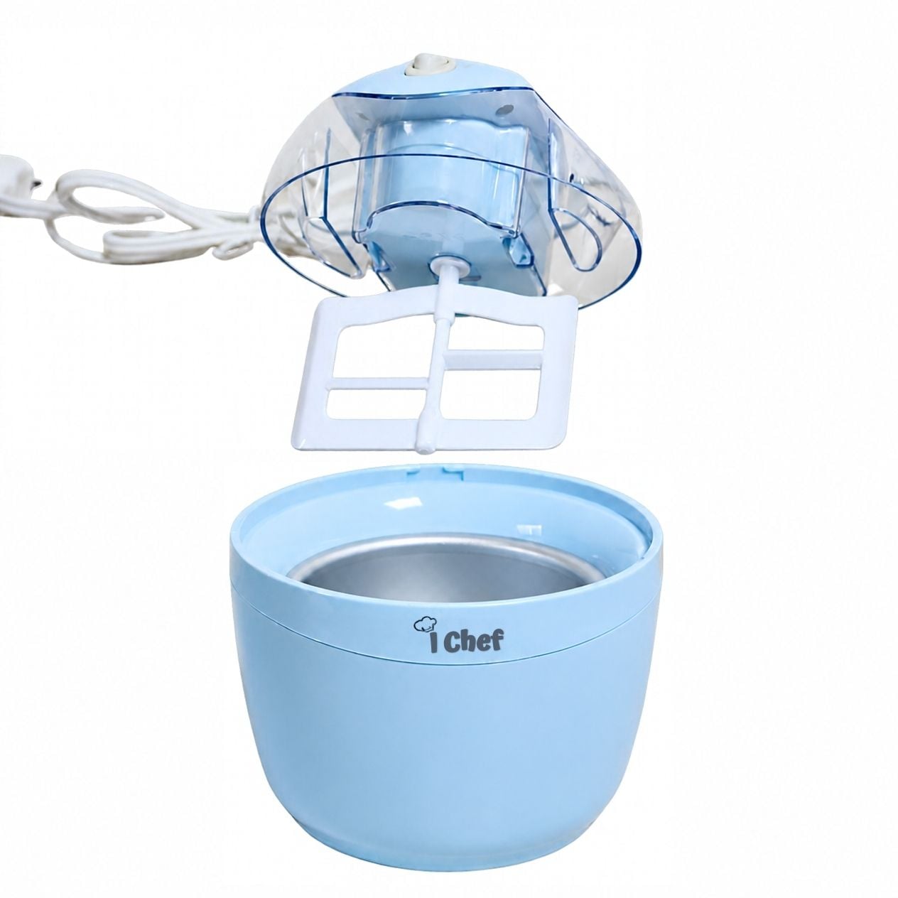MÁQUINA DE HELADO I CHEF PORTÁTIL 200ML CELESTE - 4
