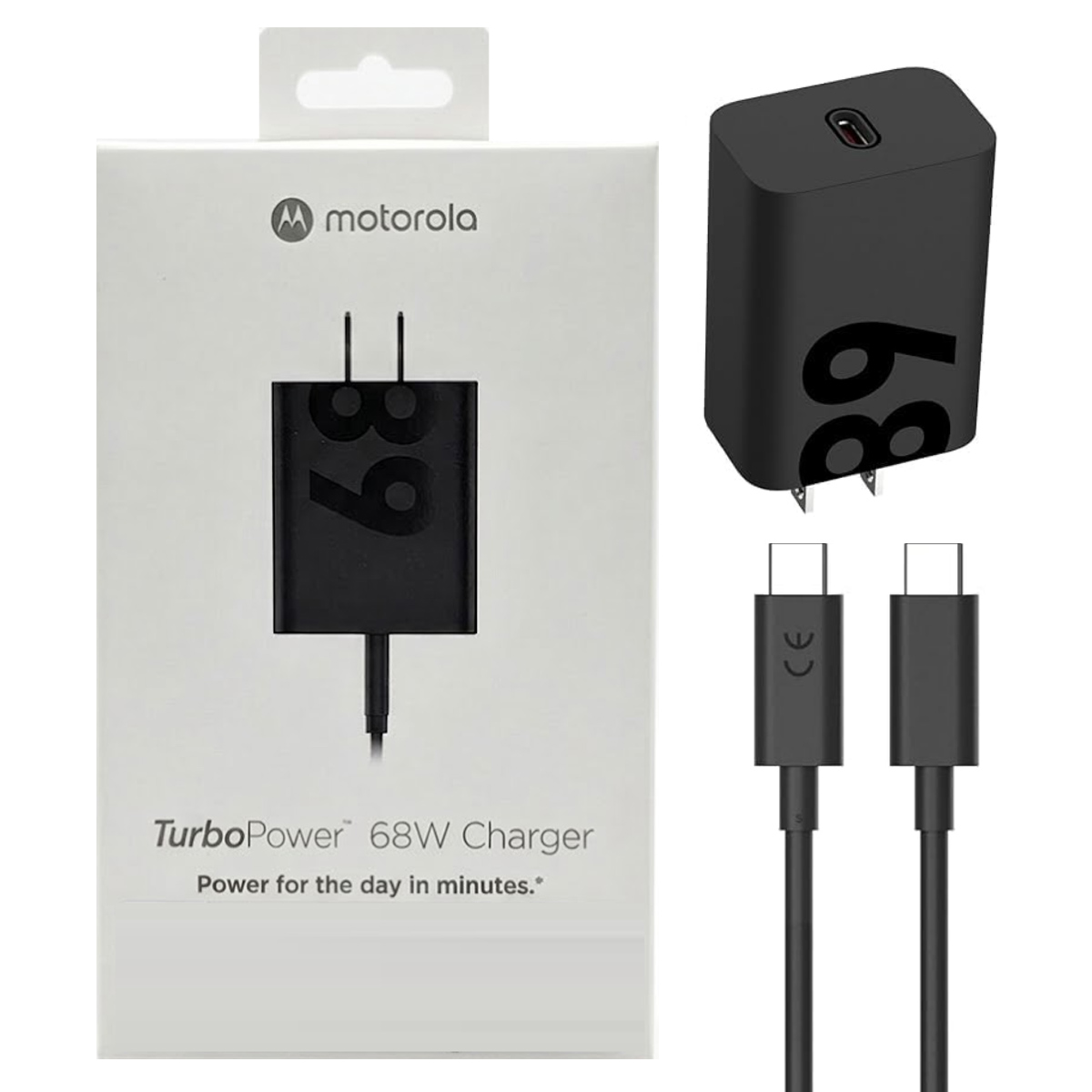 CARGADOR MOTOROLA TURBO POWER 68W TIPO C - 1