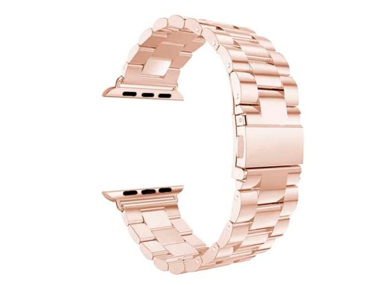 CORREA METALICA ESLABON PARA APPLE WATCH 45MM - ROSA GOLD - 1