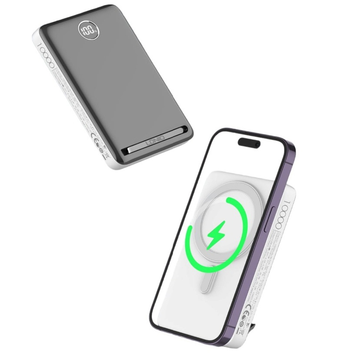 POWER BANK INALÁMBRICO MAGNÉTICO LDNIO PQ17 10,000MAH - 3