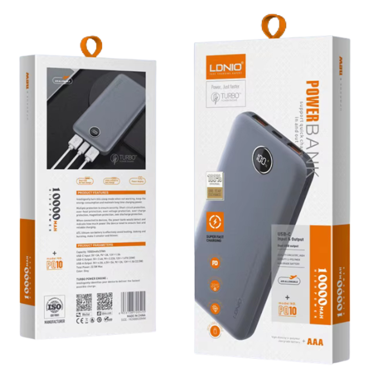 POWER BANK LDNIO PQ10 10000 RAPIDO DISEÑO ULTRAFINO - 3