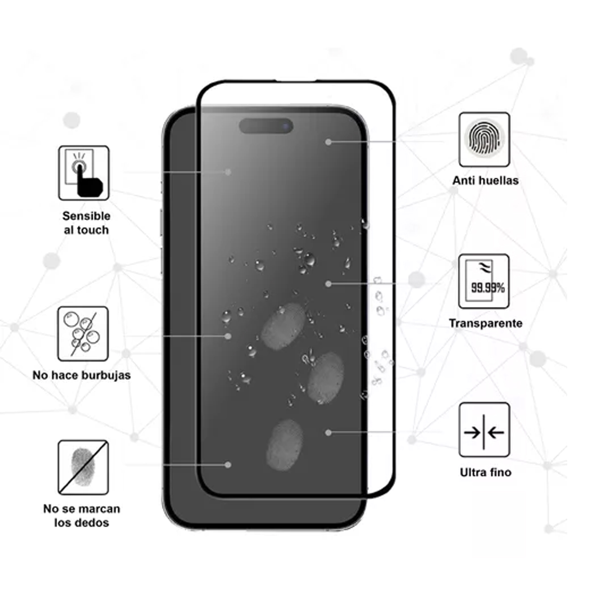 MICA DE VIDRIO PREMIUM MATE PARA IPHONE 17 AIR - 3