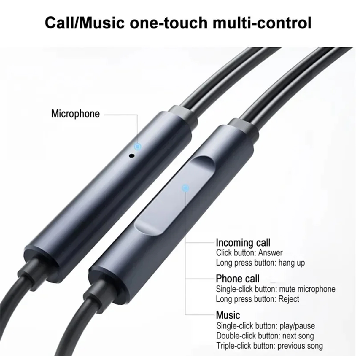 AUDÍFONOS XIAOMI IN-EAR WIRED EARPHONE DDQ02WM NEGRO - 5