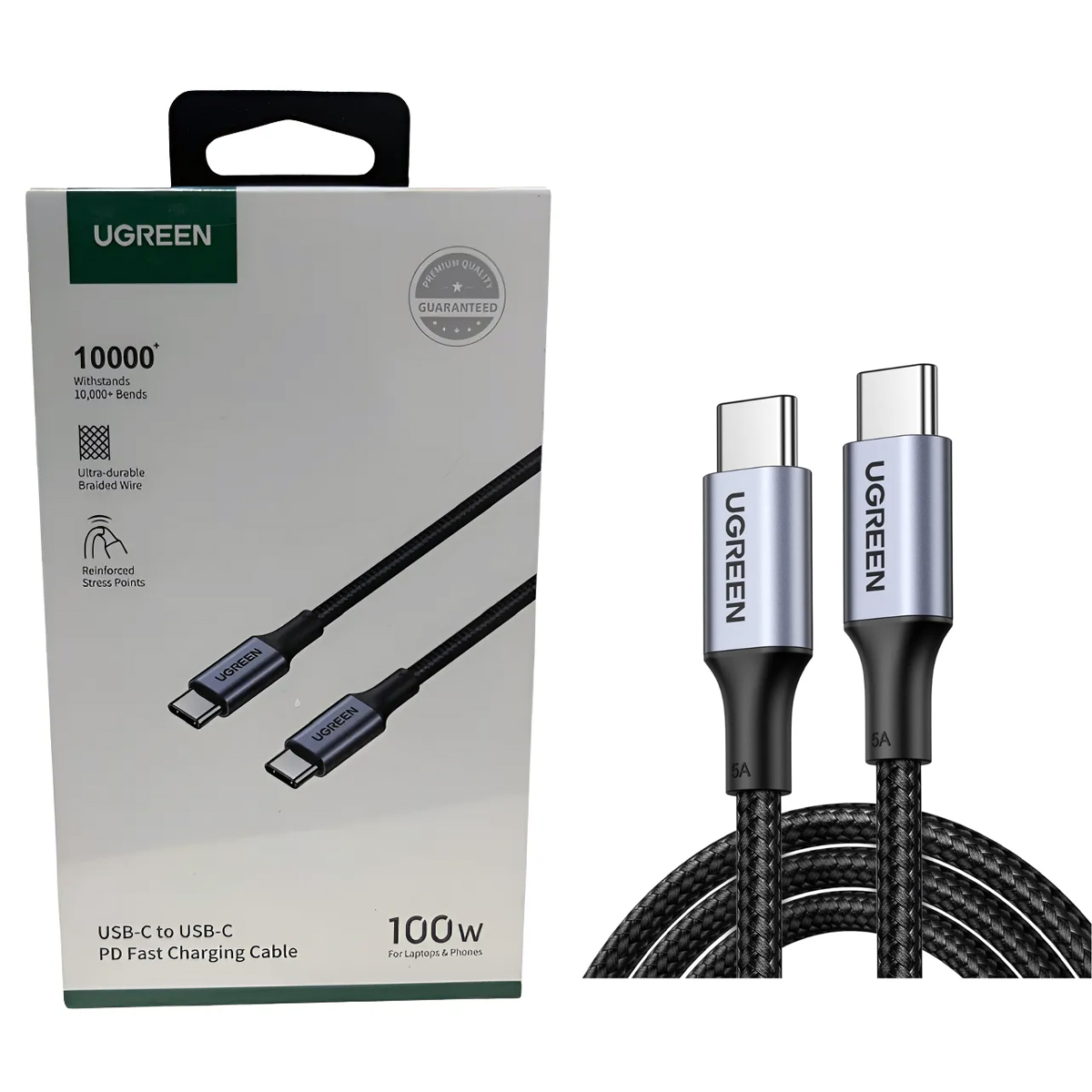 CABLE TYPE C UGREEN 100W TIPO C A TIPO C 480MB/S 5A US316 - 3