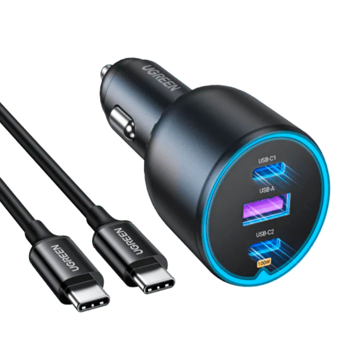 CARGADOR AUTO UGREEN EC705 130W USB C PARA IPHONE, IPAD, MACBOOK - 3