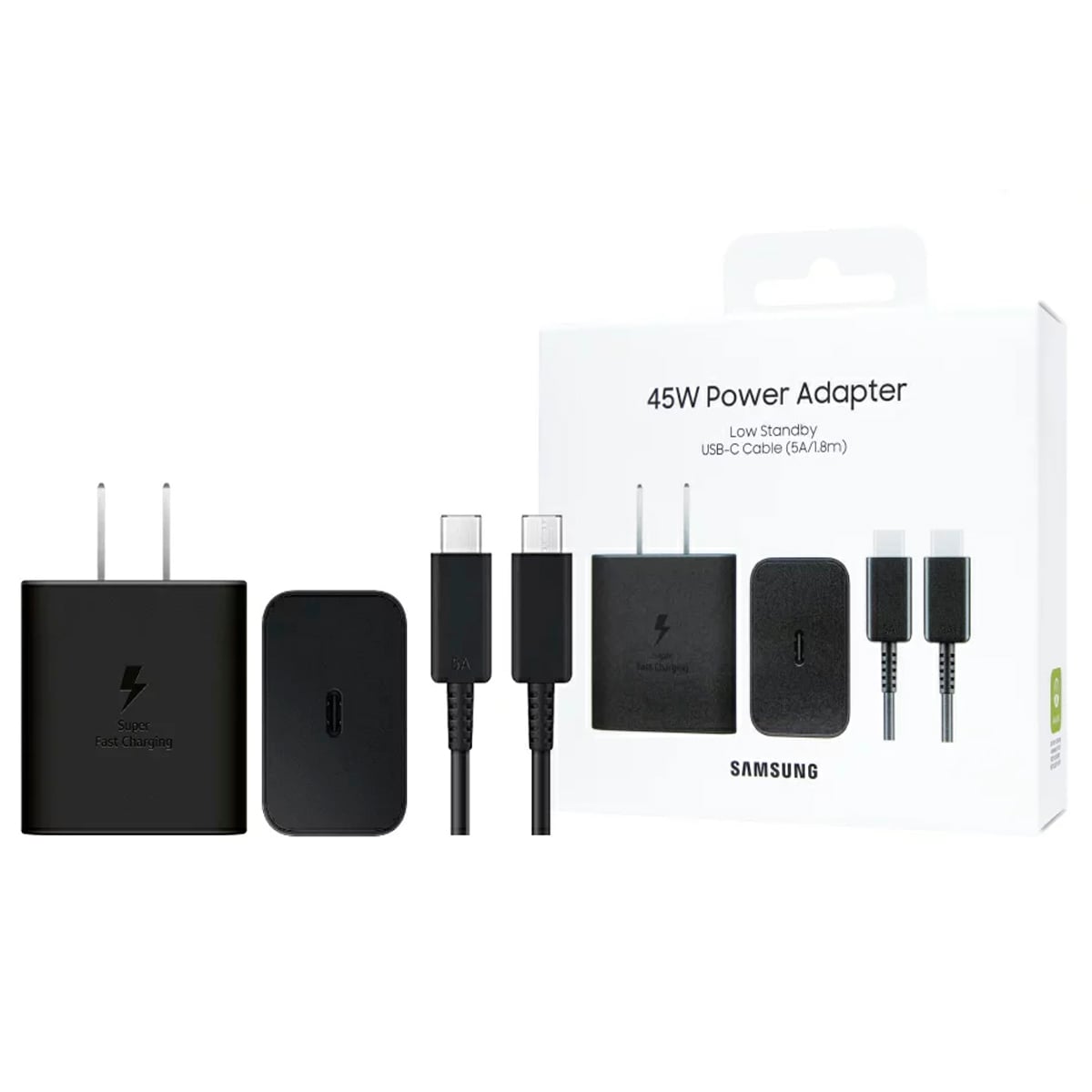 CARGADOR SAMSUNG 45W PARA S26, S26 PLUS, S26 ULTRA CON CABLE 1.8M NEGRO - 2