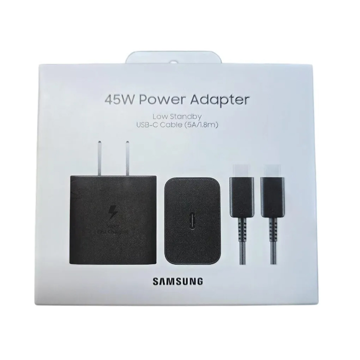 CARGADOR SAMSUNG 45W PARA S26, S26 PLUS, S26 ULTRA CON CABLE 1.8M NEGRO - 6