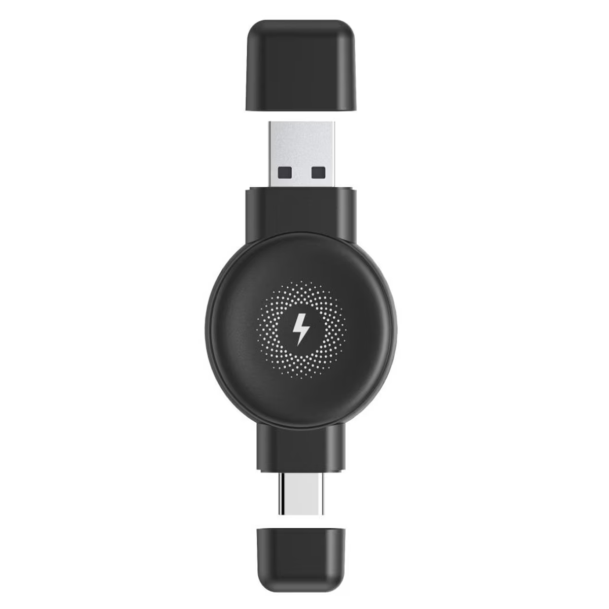 CARGADOR MAGNÉTICO INDUCTIVO INALÁMBRICO XO CX026 PARA RELOJ USB-A Y TIPO-C - NEGRO - 4