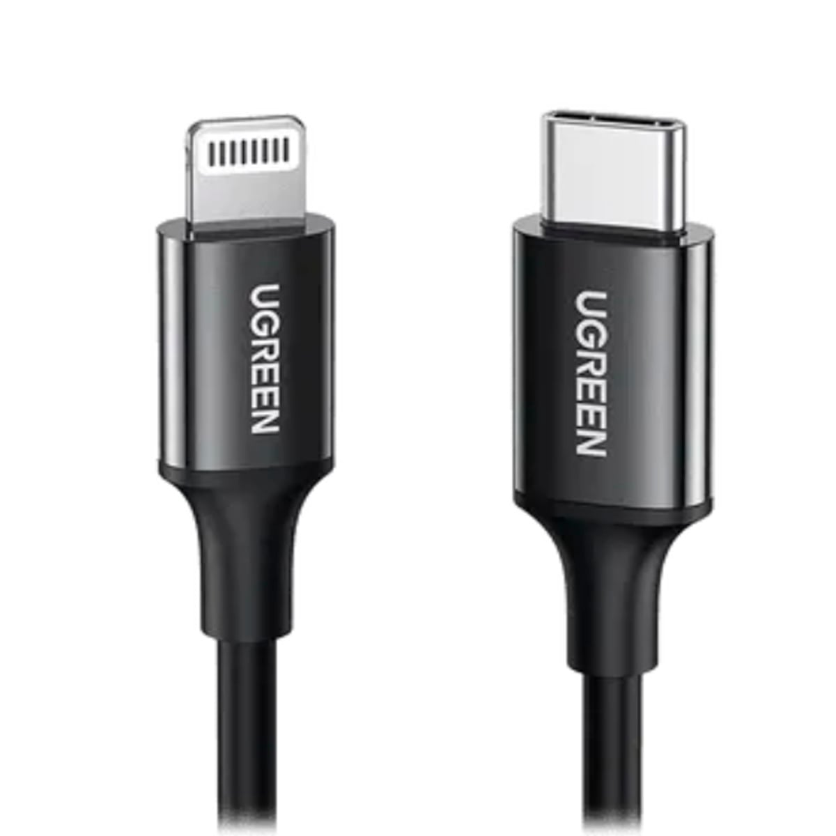 CABLE UGREEN CARGA RAPIDA USB-C A LIGHTNING 1M NEGRO - 3
