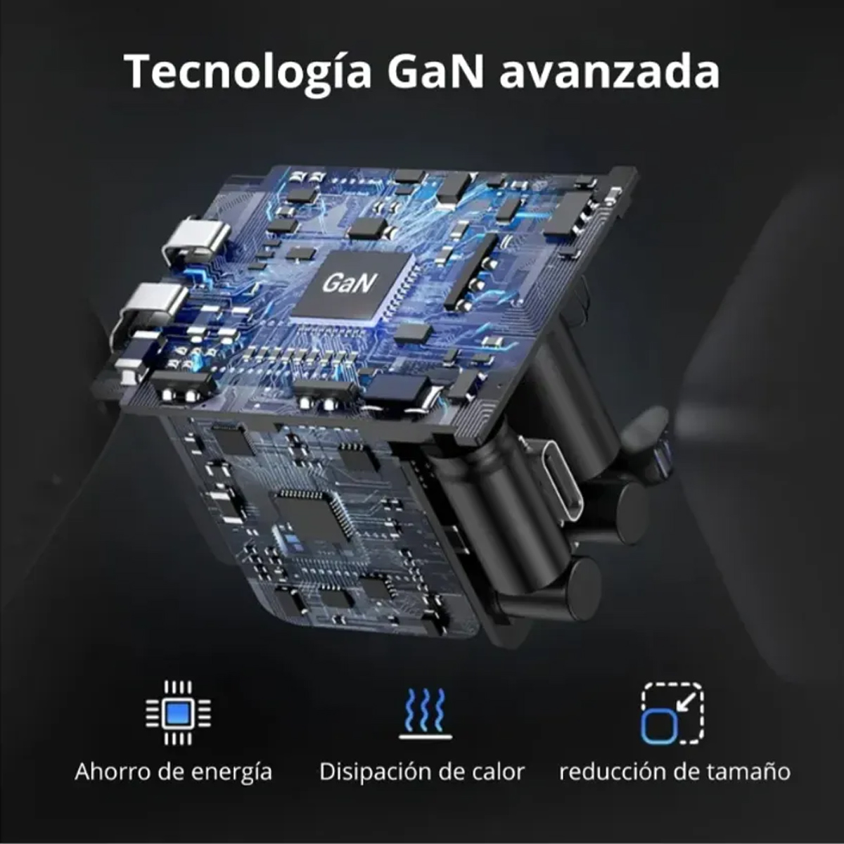 CARGADOR RÁPIDO UGREEN X512 USB-C GAN DE 20W GRIS - 5