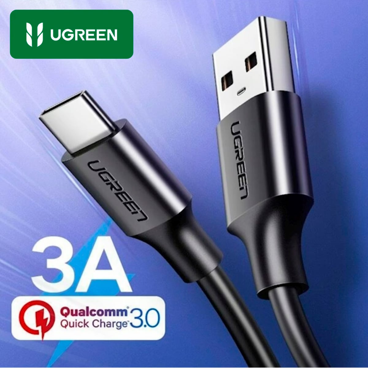 CABLE DE DATOS UGREEN US287 TIPO C DE 1 METRO CARGA RAPIDA - 4