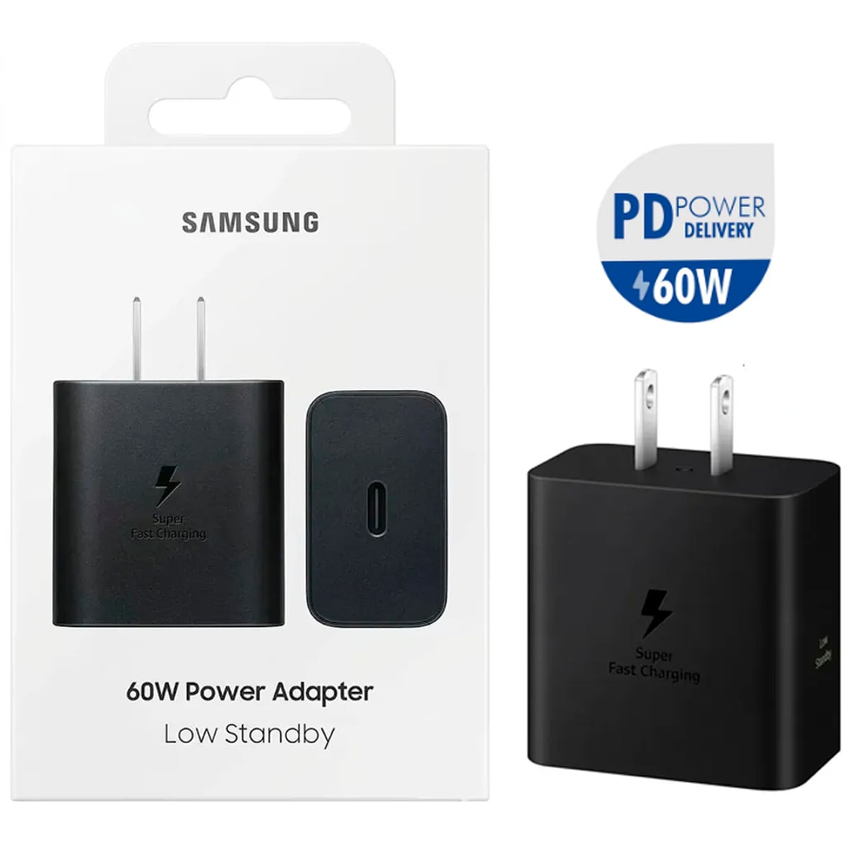 CARGADOR SAMSUNG 60W PARA S26 ULTRA SUPER FAST CHARGING NEGRO - 1