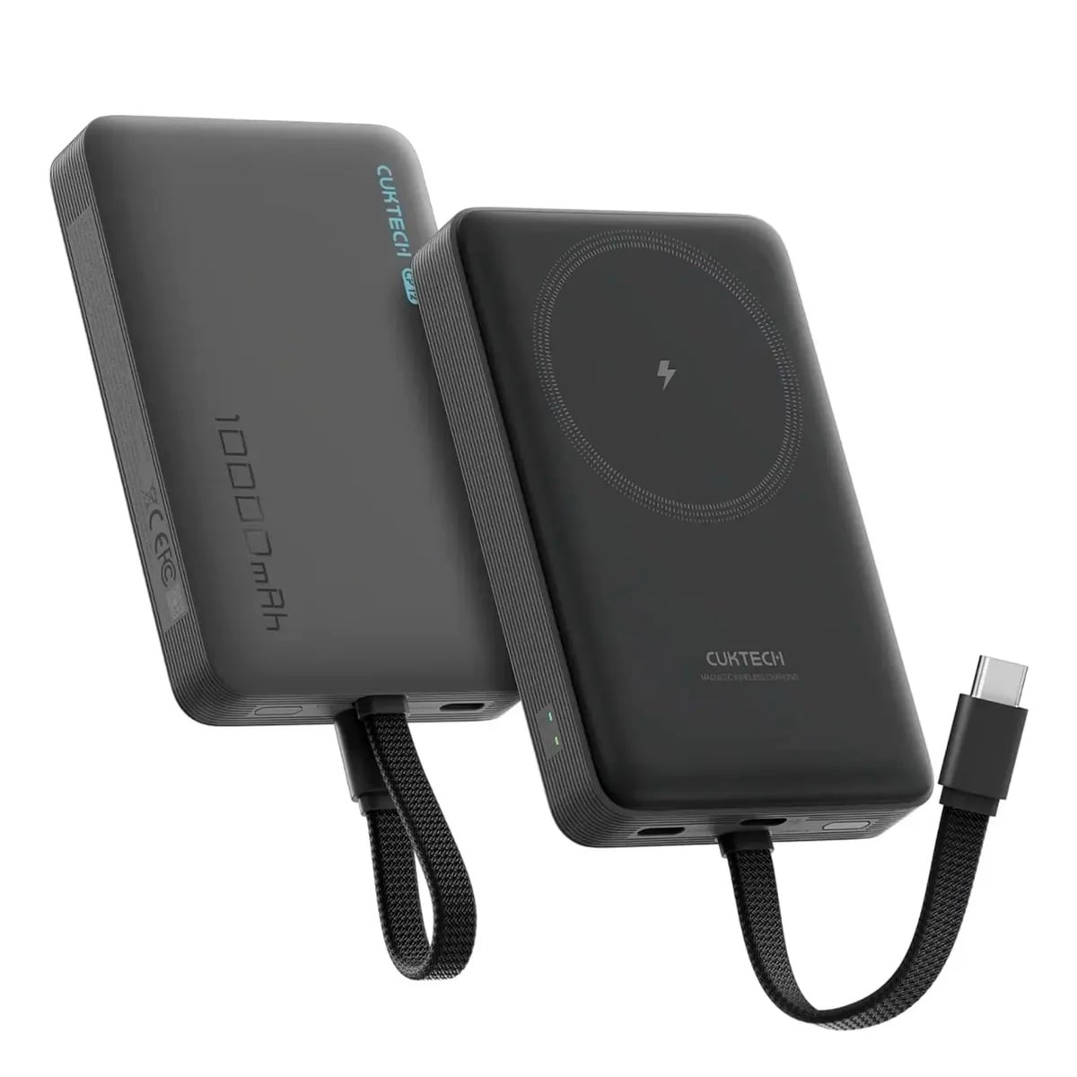 CARGADOR PORTÁTIL MAGNÉTICO 10000MAH CUKTECH CP132ML POWER BANK NEGRO - 2