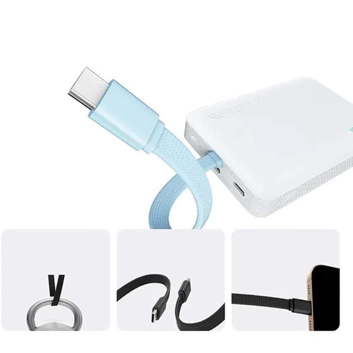 CARGADOR PORTÁTIL MAGNÉTICO 10000MAH CUKTECH CP132ML POWER BANK BLANCO - 5