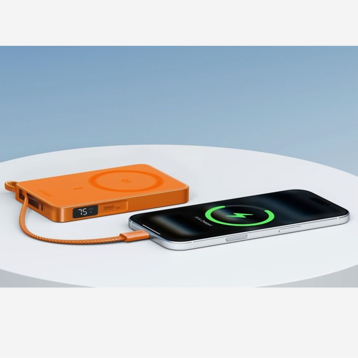 POWER BANK UGREEN PB773 MAGFLOW 10000MAH QI2 25W INALÁMBRICO - NARANJA - 3