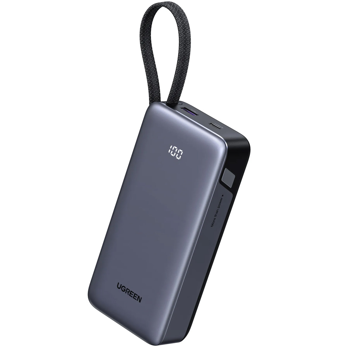 POWER BANK UGREEN PB537 20000 MAH PD 55W CON CABLE INTEGRADO BLACK - 2
