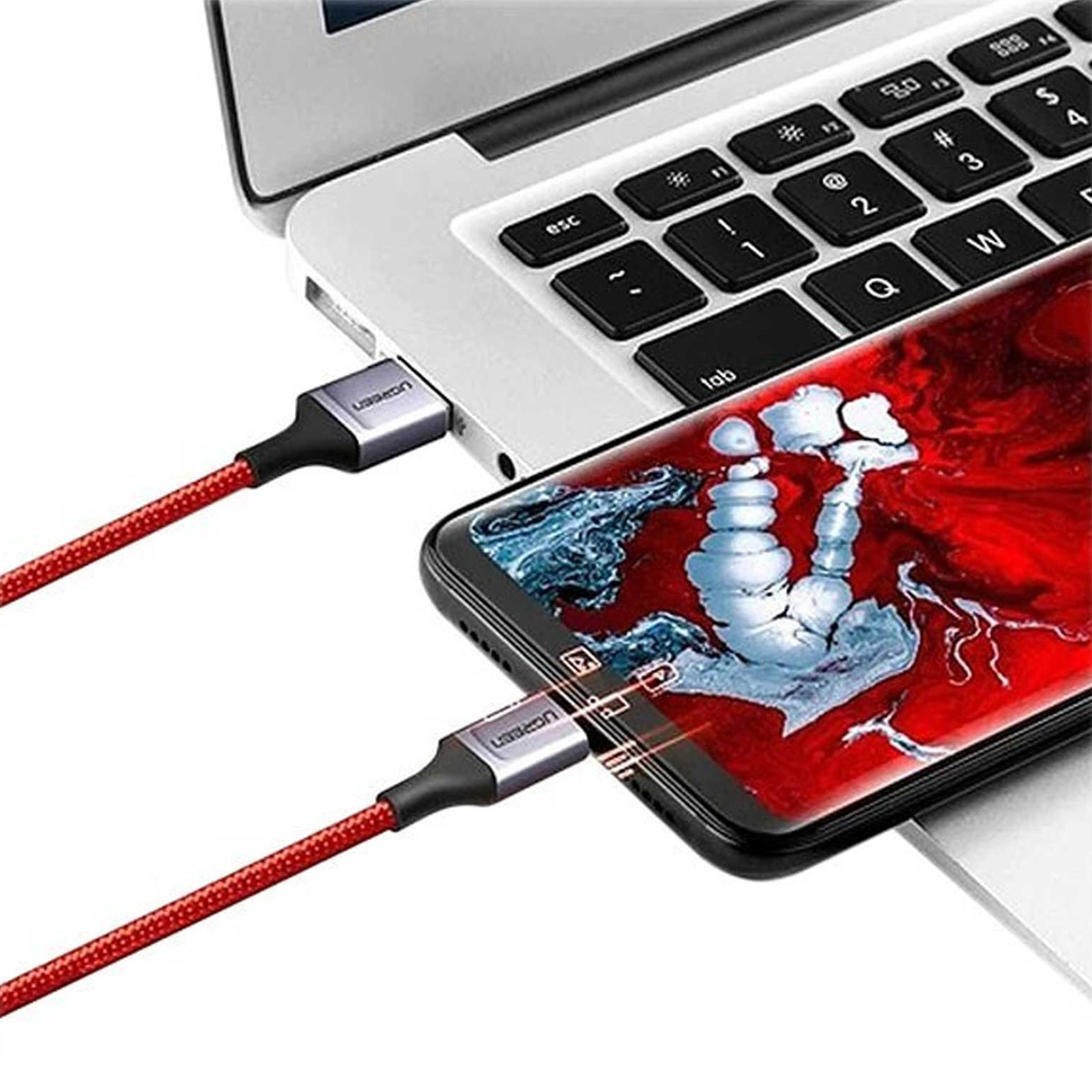 UGREEN CABLE USB C DE 6A 1M, TIPO C DE ALTA VELOCIDAD 480MBPS 20527B - 5