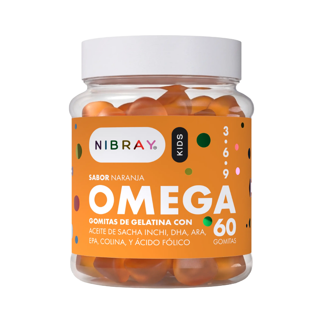 GOMITAS OMEGA 3 6 Y 9 DHA NIBRAY KIDS 60 GOMITAS ARA EPA COLINA Y PARA NIÑOS PACK 3X2 - 2