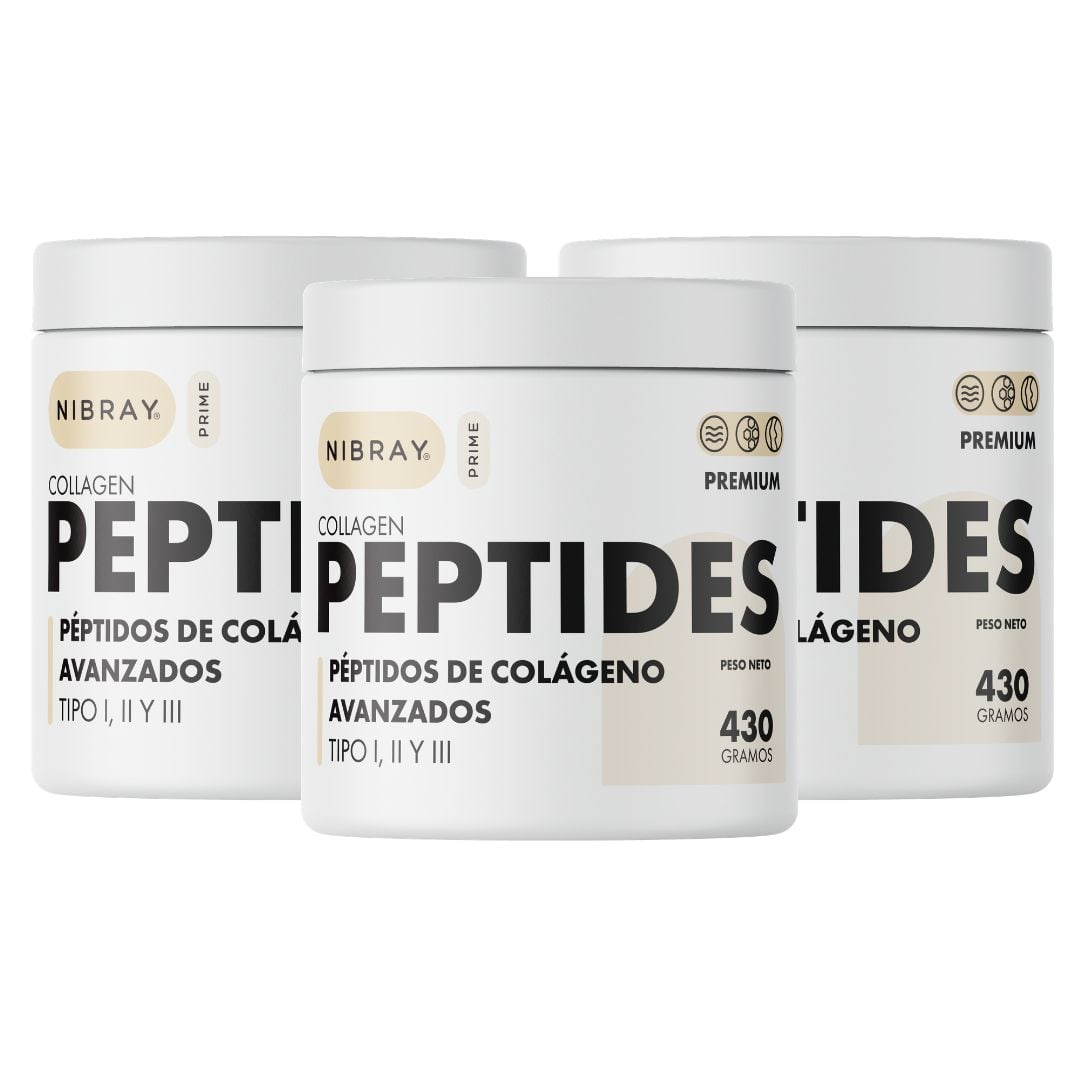 COLLAGEN PEPTIDES UNFLAVORED NIBRAY PRIME 43 SERVINGS 3 POTES - 1