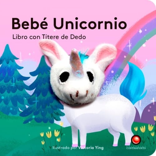 LIBRO CON TITERE DE DEDO BEBE UNICORNIO - 1